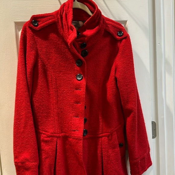 Red Pea Coat - Picture 1 of 2